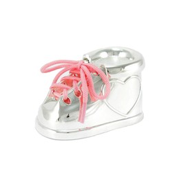 Brillibrum First Curl Curling Box Hair Box Shoe Silver-Plated with Name Personalised Pink + Blue Laces Milk Tooth Box Boy Girl Christening Gift Idea (Curling Box with Engraving up to 15 Characters)