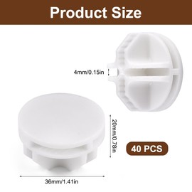 Pack of 40 Connectors for Boltless Shelving System, Connectors, Boltless Shelf, White Connectors, Plastic Connector