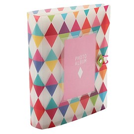 VANJOH Album with Band KG200 Photo Album L Posts KG 200 Sheets Diamond 802130 Pink