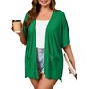 AusLook Plus Size Lightweight Cardigan for Women Open Front Short