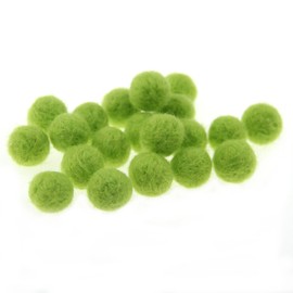Zasy 15 mm Wool Felt Balls DIY Garland Beads Handmade Fashion Jewellery Accessories Pack of 20 (Light Green)