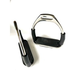 Horse Flexible Safety Stirrups Polish Silver 5 INCH Riding Bendy Iron Steel