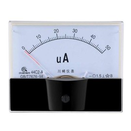 호환 44C2-A DC 0-50uA 100uA 포인터 유형 마이크로 암페어 미터 클래스 1.5 아날로그 전류계 패널 게이지 [03 0-200uA] Compatible 44C2-A DC 0-50uA 100uA Pointer Type Micro Ammeter Class 1.5 Analog Current Meter Panel Gauge [03 0-200uA]