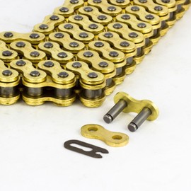 520H 120 Links Gold Heavy Duty Drive Chain with Connecting Link for Motorcycle ATV Dirt Bike