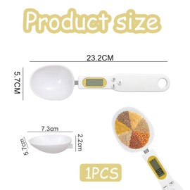 Digital Measuring Spoon, Weighing Spoon, Electronic Measuring Spoon Scale 500g/0.1g High Precision with LCD Screen Display,Removable Washable Mini Kitchen Scales for Baking & Kitchen Gadgets