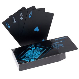 hopewey Playing Cards Black Waterproof Poker Cards Plastic Playing Cards Made of PVC Professional Premium Playing Cards for Texas Holdem Poker Hot