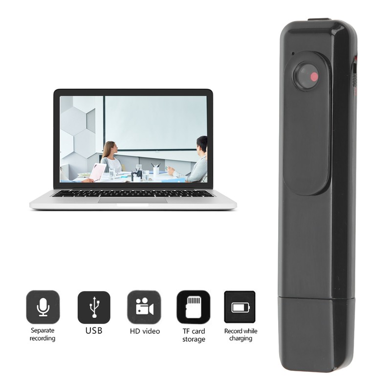 1080P Clip On Wearable Video Camera Portable USB HD Voice