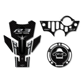 labelbike - 3D Stickers Resin Protections for Motorcycles compatible with YAMAHA YZF R3 2019-2025