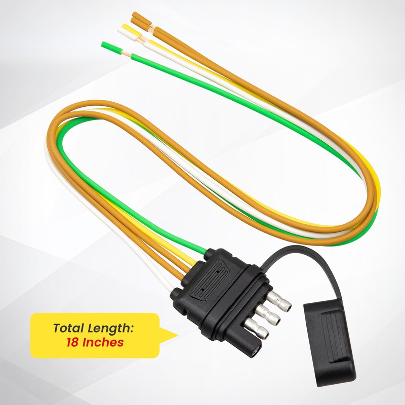 Oyviny 4 Pin 5 Wire Trailer Wiring Harness 18 Inches,