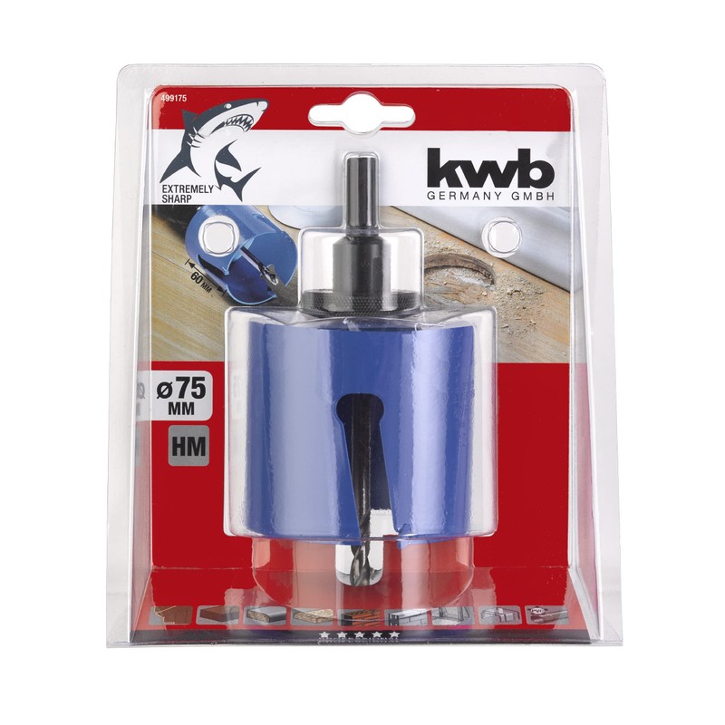 kwb Universal Hole Saw (Extra Sharp Tooth Carbide, 8 mm
