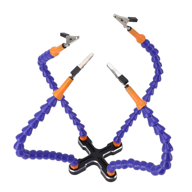 Soldering Helping Hands 4 Flexible Arms Aluminum Alloy Base Third