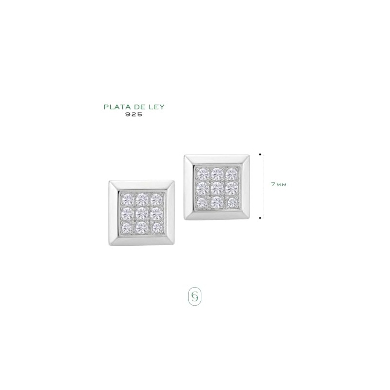 Clepsidra® Aretes para Mujer de Plata de Ley 925 con