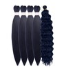 Navy Blue Braiding Hair for Boho Braids Short Deep Wave