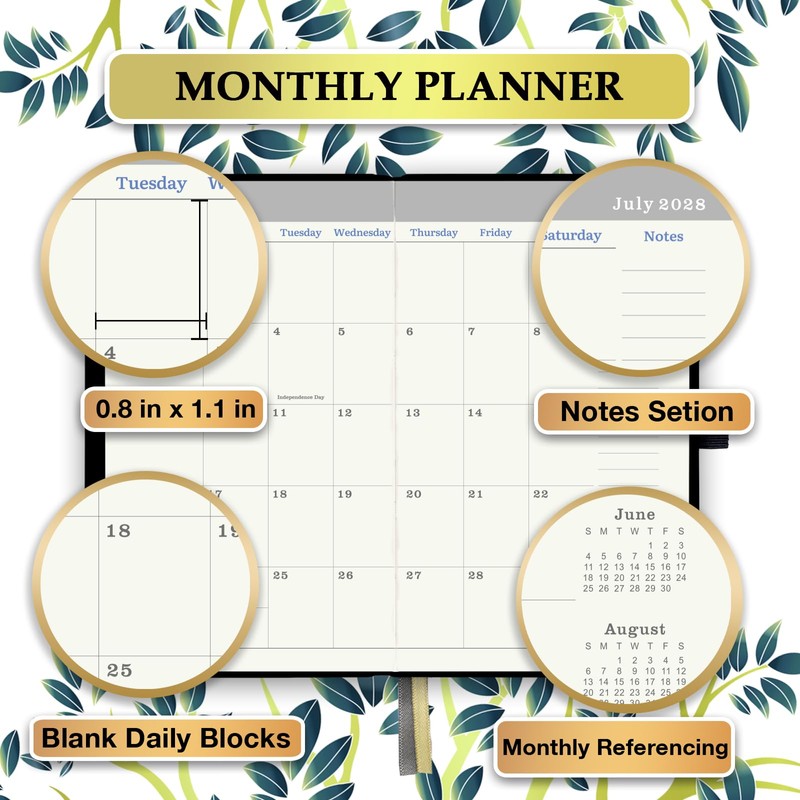 Pocket Calendar 2026-2029 - 3 Year Monthly Planner from July