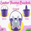 Easter Bunny Handled Goodie Bucket for Decorations | Purple Easter