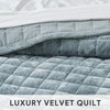 RECYCO Luxury Velvet Quilt King Size, Ultra Soft Velvet Bedding