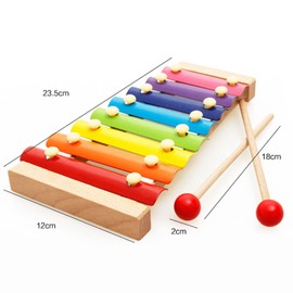 Jzhen Wooden Xylophone for Children, Perfect Glockenspiel for Children with Wooden Beaters