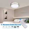 MingBright 12 Inch LED Flush Mount Ceiling Light with Microwave