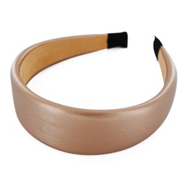 axy HR27C Classic Vintage Leather Headband Series 27C Leather Hair Band (Gold)