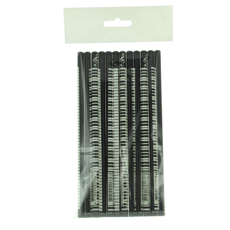 Pack of 12pcs Music Themed Black and White Keyboards HB