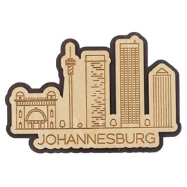 Printtoo Custom Souvenir Engraved Wooden Johannesburg Africa City Fridge Magnet Decor