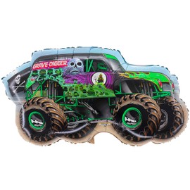 Toyland® 86cm (34") Monster Jam "Grave Digger" Folienballon - Charakterballons in Monstertruck-Form