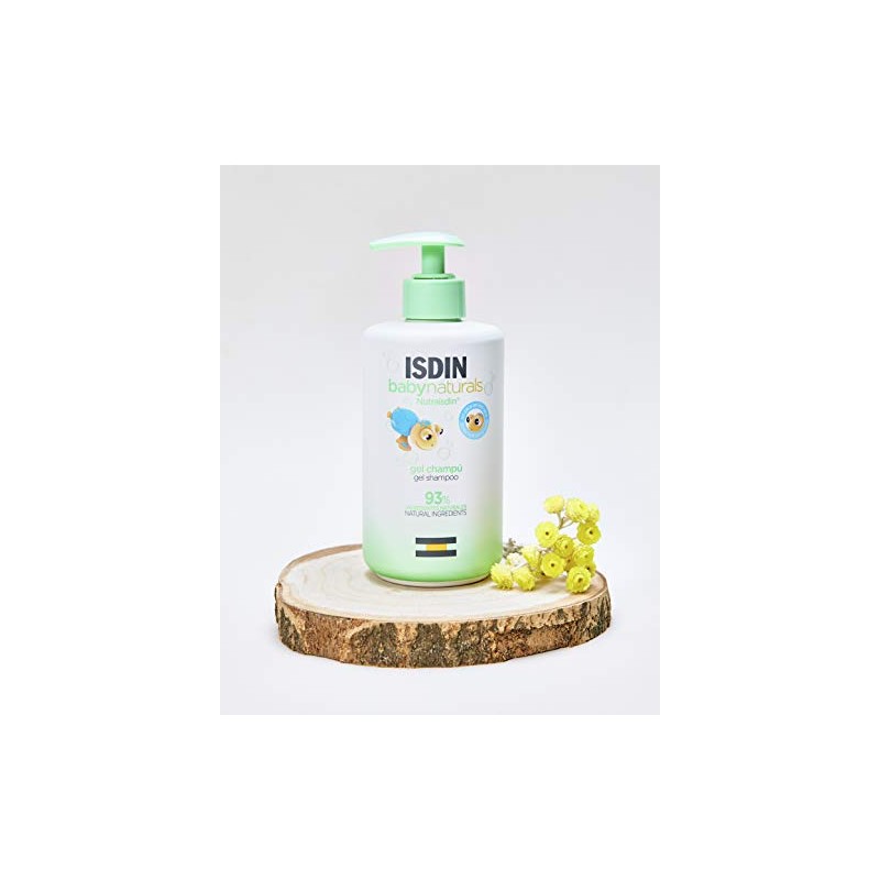 ISDIN Baby Naturals Shampoo para Bebé, con un 93% de