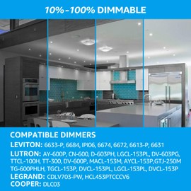 TORCHSTAR GU10 LED Bulbs Dimmable, 500lm Spot Light Bulb, 50W Halogen Equivalent, 5000K Daylight, MR16 GU10 Bulbs for Track Lights, Recessed Lights, 6.5W, UL & Energy Star Listed, Pack of 6