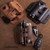 Gentlestache Multitool Belt Sheath, EDC Leather Belt Organizer, Belt Holder
