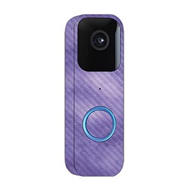 MightySkins Carbon Fiber Skin Compatible with Blink Video Doorbell - Purple Airbrush | Protective, Durable Textured Carbon Fiber Finish | Easy to Apply and Change Styles | Made in The USA