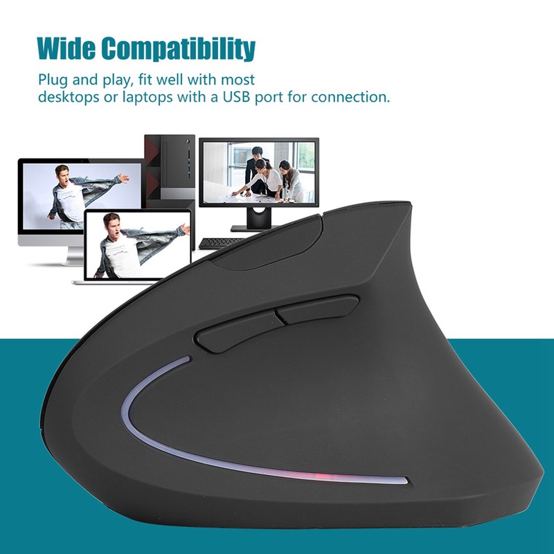 2.4GHz Optical 1600DPI Wireless Ergonomic Vertical Gaming Mouse NOn delay