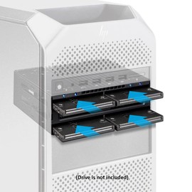 flexiDOCK MB024SP-B - Strapless Dock in Pull-Out Design for 4X 2.5 Inch SATA/SAS SSD/HDD in 1x 5.25 Inch Bay