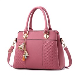 KEEPOP Women Purses Satchel Handbags Ladies Designer Top Handle Tote Bag PU Leather Bag Pink