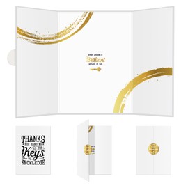 D24TIME Graduation Thank You Card for Teacher - You Are the Best Teacher Guest Book for Professors 2025 Graduation Signature Book for College High School