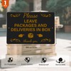 YIKIADA Please Leave Packages and Deliveries Sign with Pre-Drilled Holes