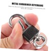 SUPVOX Metal Carabiner Keychain 4pcs PU Leather Key Ring Holder