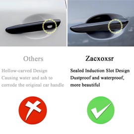 Zacxoxsr No Adhesive Car Door Handle Cover Protector Compatible for 2020 2021 2022 2023 2024 2025 2026 Mazda 3 CX-30 2023 2024 2025 2026 CX-50 Accessories (1. Glossy Black)