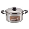 Pearl Metal HB-3624 Two-Handled Pot, 8.7 inches (22 cm), Stainless