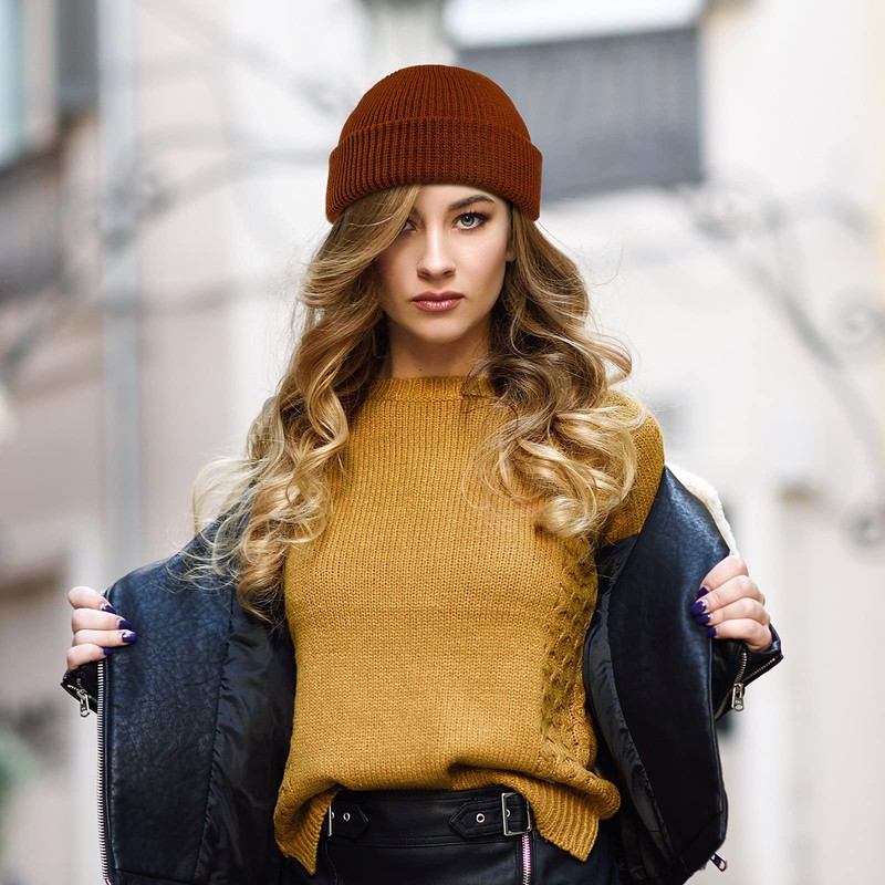 SATINIOR Trawler Beanie Watch Hat Roll-up Edge Skullcap Fisherman Beanie