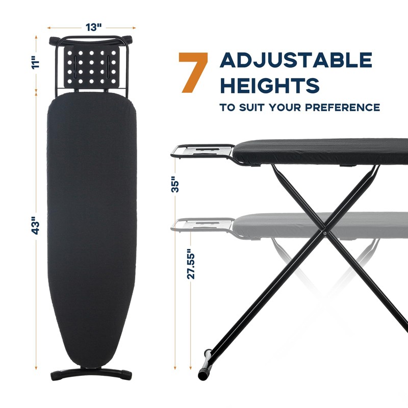 Ironing Board Full Size, RAINHOL 54"x13" Heavy Duty Compact Iron