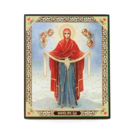 NKlaus Maria Schutz Wooden Icon 10 x 12 cm Christian Orthodox 11415