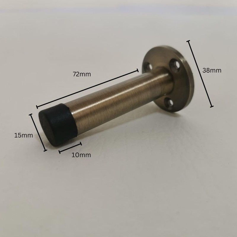 DIRECT DOOR HANDLES® Projecting Door Stop Antique Brass 64mm for