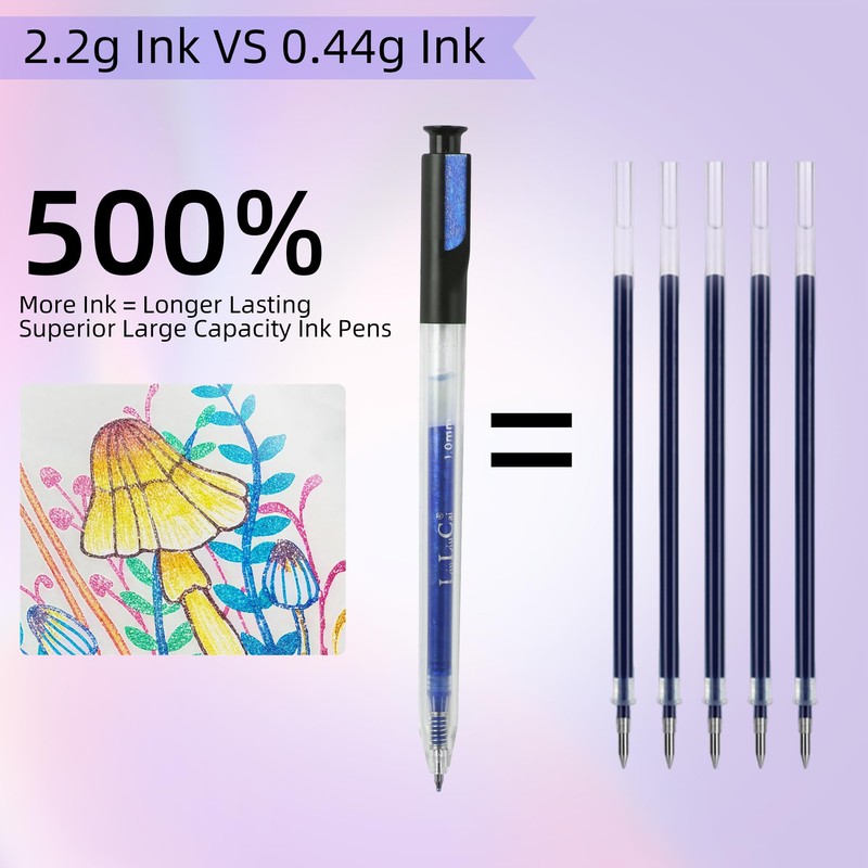 Stocking Stuffers for Teen Girls Boys,12 Colors Retractable Glitter Gel