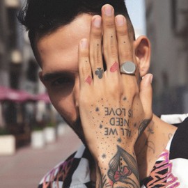 GOLDCHIC JEWELRY Men's Polished Signet Rings, Stainless Steel Ring for Biker Gift For Husband Size V