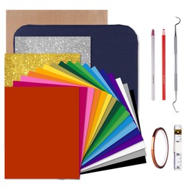 GO2CRAFT Ultimate Heat Press Accessories for Cricut Easy Press, Perfect Transfer Bundle with Vinyl Bundle, Double-Fabric Heat Press Mat, Teflon Sheets, Tape, Positioning Tools for Heat Press, Crafts