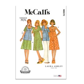 MCCALLS Sewing Pattern M8570U5 Misses' Dress, Jumper and Top by Laura Ashley U5 (16-18-20-22-24)