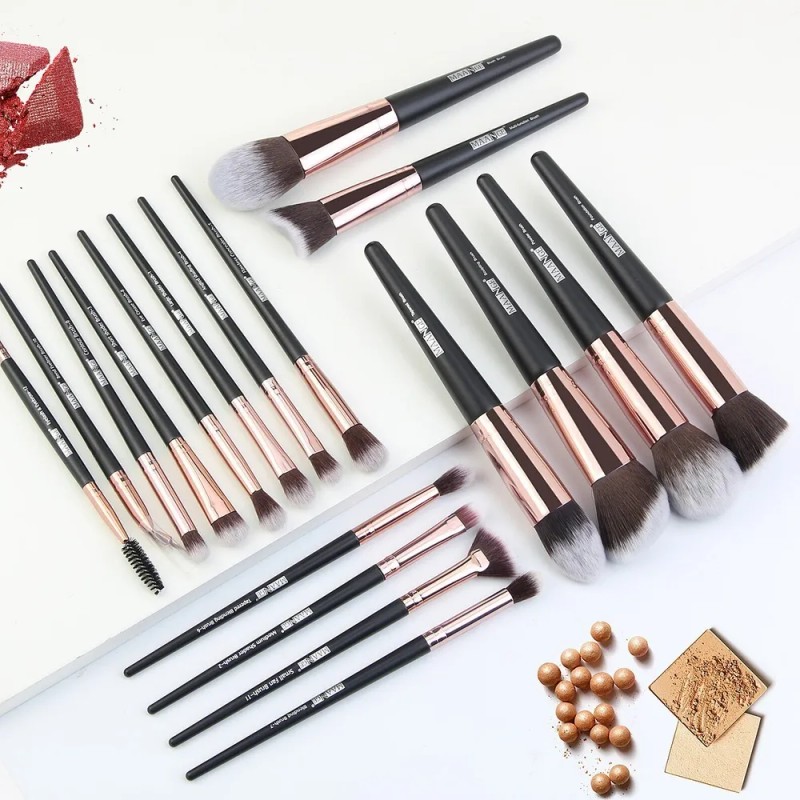 Maange Set de 18 Brochas para Maquillaje Profesional con Estuche