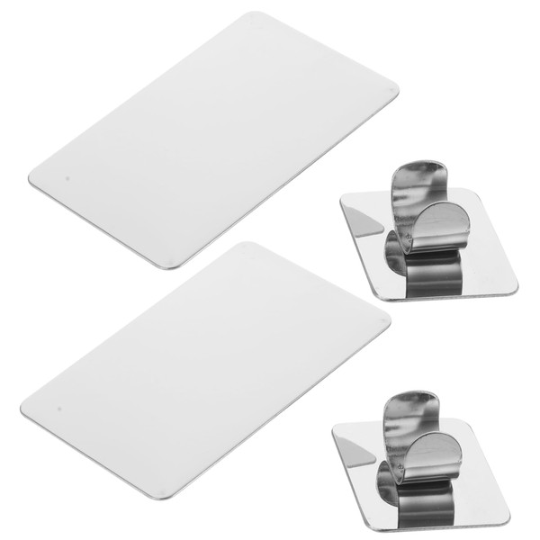 Tofficu 4pcs Stainless Steel Palette Set Makeup Mixing Plate Blending