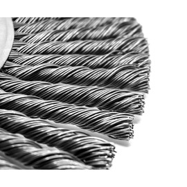 Benchmark Abrasives 12 Inch Wire Wheel Expansion Joint Cleaning Wire Wheels, 1" Arbor 3/8" DPH Knotted Wire Wheel for Cleaning Cracks in Asphalt, Concrete Masonry, Cutting Wheel Max RPM 5,000