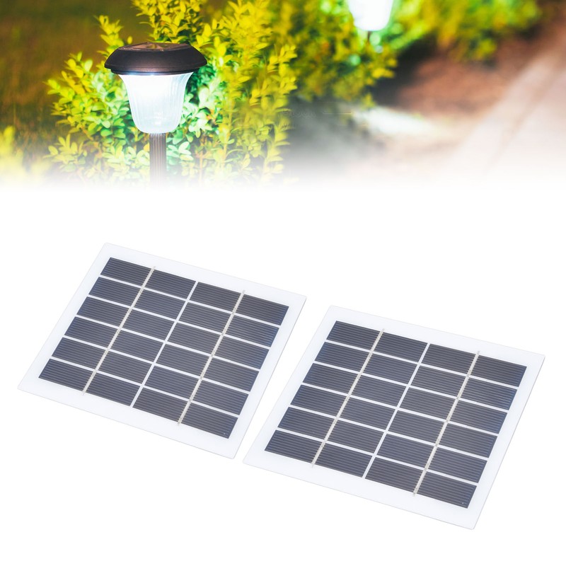 2 Pcs Portable Solar Panel 2W 6V Mini Solar Cells